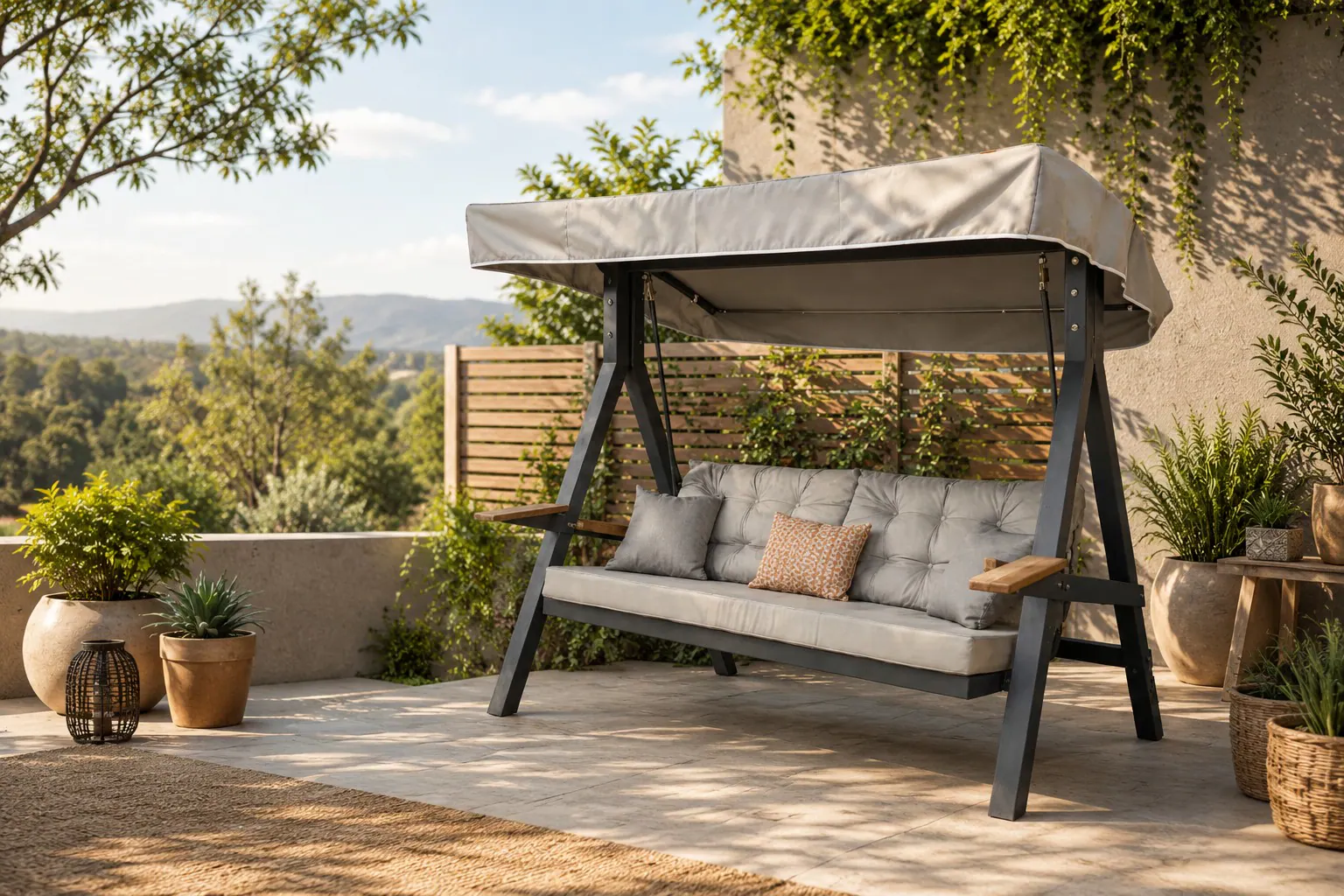 Outdoor garden swing